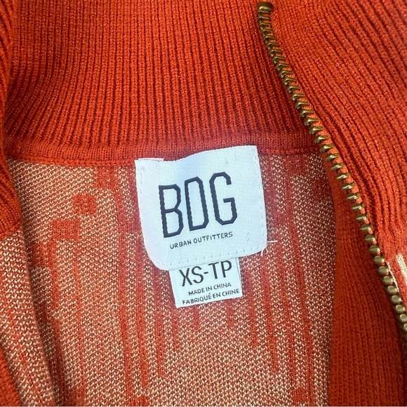 BDG Chandler Geometric Zip-Up Sweater size XS - Picture 5 of 5